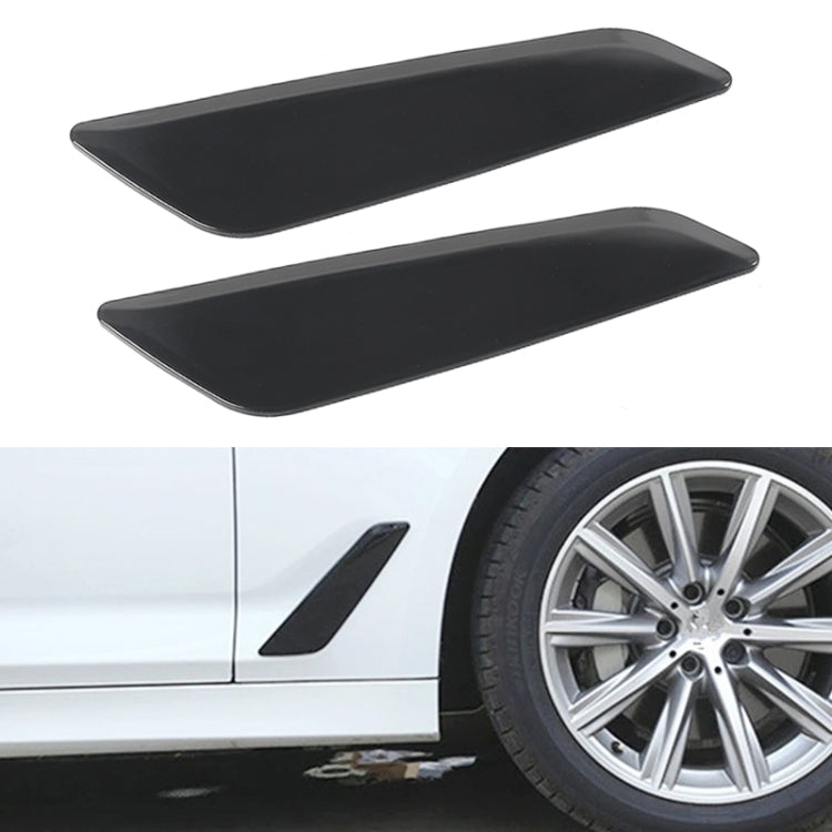 Car ABS Fender Decorative Sticker for BMW 5 Series 525Li 530Li, Bright Black by buy2fix