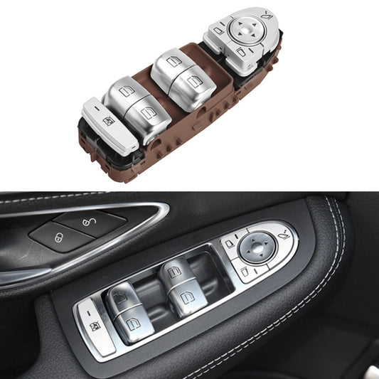 Car Auto Electronic Window Master Control Switch Button for Mercedes-Benz C Class W205 2015-2021 (Brown) - Car Switches by buy2fix | Online Shopping UK | buy2fix