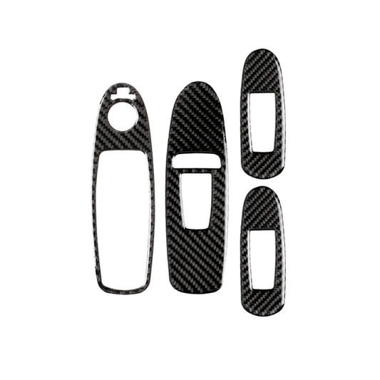 4 PCS Car Carbon Fiber Window Lift Panel Decorative Sticker for Infiniti Q50 2014-2020, Left Drive - Car Interior Mouldings by buy2fix | Online Shopping UK | buy2fix