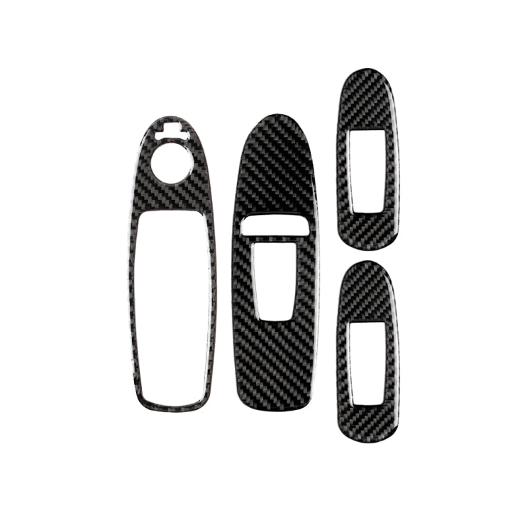 4 PCS Car Carbon Fiber Window Lift Panel Decorative Sticker for Infiniti Q50 2014-2020, Left Drive - Car Interior Mouldings by buy2fix | Online Shopping UK | buy2fix