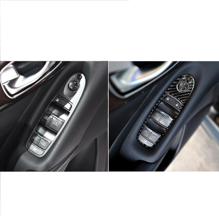 4 PCS Car Carbon Fiber Window Lift Panel Decorative Sticker for Infiniti Q50 2014-2020, Left Drive - Car Interior Mouldings by buy2fix | Online Shopping UK | buy2fix