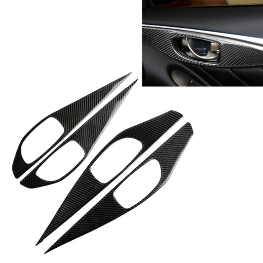4 PCS Car Carbon Fiber Door Inner Handle Panel Decorative Sticker for Infiniti Q50 -  by buy2fix | Online Shopping UK | buy2fix
