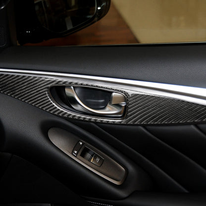 4 PCS Car Carbon Fiber Door Inner Handle Panel Decorative Sticker for Infiniti Q50 -  by buy2fix | Online Shopping UK | buy2fix