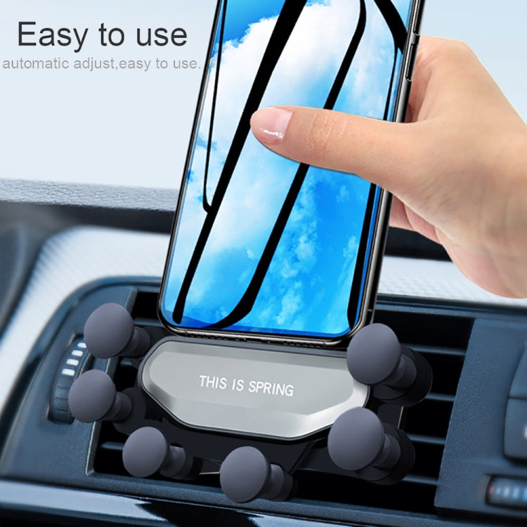 Car Air Outlet Six-claw Gravity Mobile Phone Holder Bracket (Black) by buy2fix