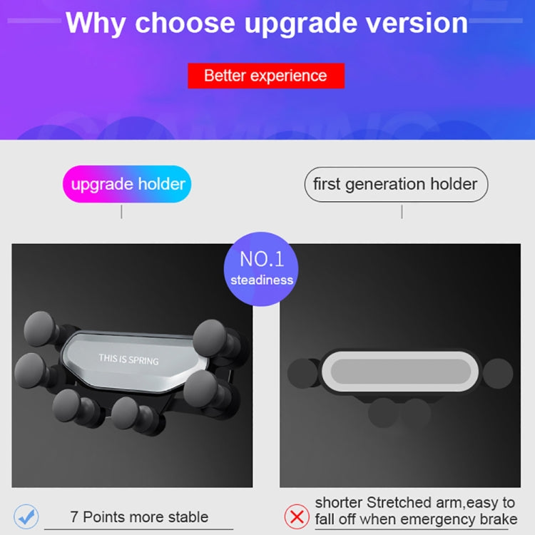 Car Air Outlet Six-claw Gravity Mobile Phone Holder Bracket (Black) by buy2fix