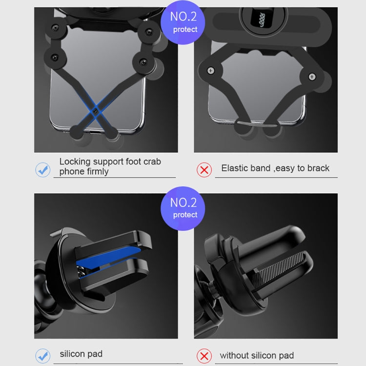 Car Air Outlet Six-claw Gravity Mobile Phone Holder Bracket (Black) by buy2fix