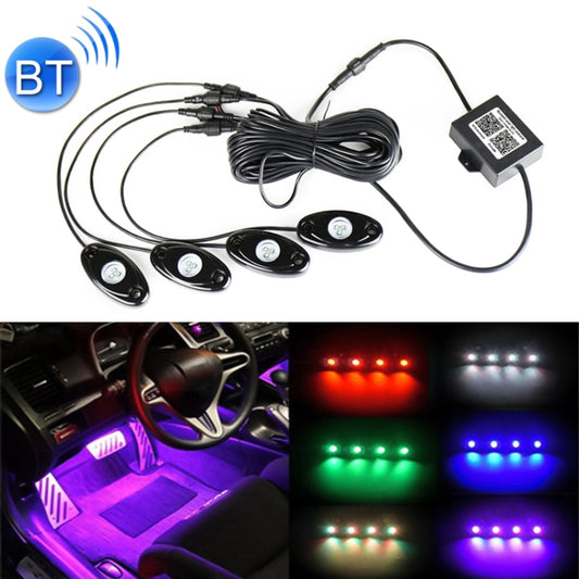 4 in 1 Universal Car APP Control RGB Chassis Atmosphere Lights Colorful Lighting Decorative Lamp - Atmosphere lights by buy2fix | Online Shopping UK | buy2fix