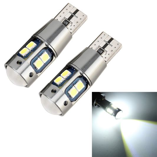 2 PCS T10 DC12V / 2.3W / 6000K / 180LM 10LEDs SMD-3030 Car Clearance Light, with Decoding - Clearance Lights by buy2fix | Online Shopping UK | buy2fix