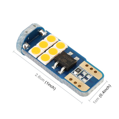 2 PCS T10 DC12 / 1W 9LEDs SMD-3030 Car Clearance Light(Yellow Light) - Clearance Lights by buy2fix | Online Shopping UK | buy2fix