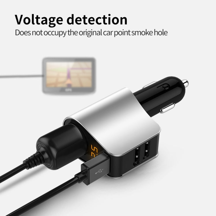 Car Multi-functional Three USB Charger Adapter 3 in 1 Fast Charger - Car Charger by buy2fix | Online Shopping UK | buy2fix