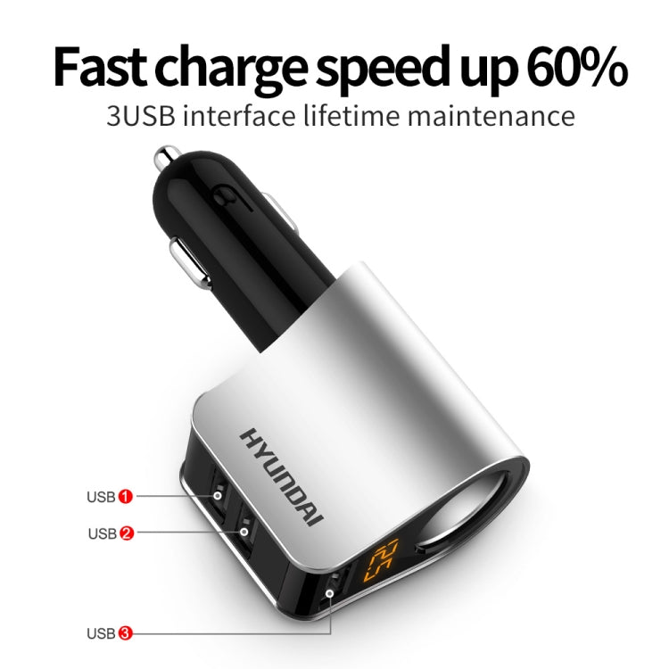 Car Multi-functional Three USB Charger Adapter 3 in 1 Fast Charger - Car Charger by buy2fix | Online Shopping UK | buy2fix