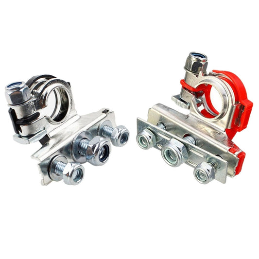 FOXSUR 1 Pair Car Automotive Battery Wire Cable Terminals Clamp Connectors Kit - Booster Cable & Clip by FOXSUR | Online Shopping UK | buy2fix