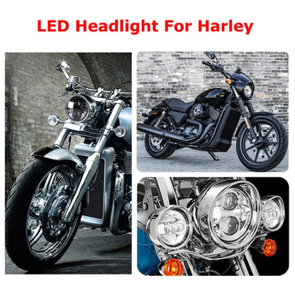 5.75 inch DC12V 6000K-6500K 40W Car LED Headlight for Harley (Black) - LED Headlamps by buy2fix | Online Shopping UK | buy2fix