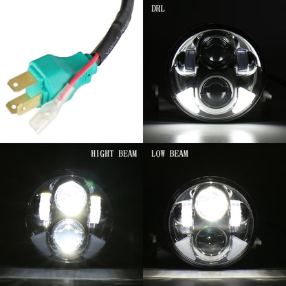5.75 inch DC12V 6000K-6500K 40W Car LED Headlight for Harley(Silver) - Work Lights by buy2fix | Online Shopping UK | buy2fix