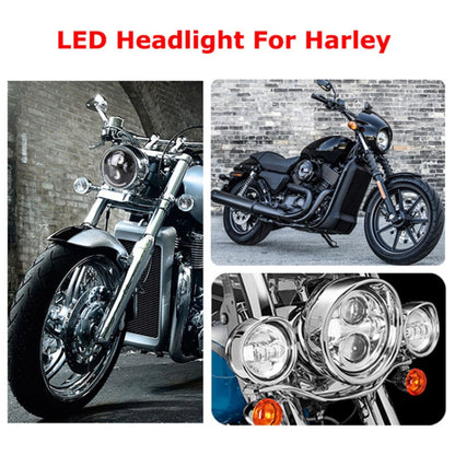5.75 inch DC12V 6000K-6500K 40W Car LED Headlight for Harley(Black) - Work Lights by buy2fix | Online Shopping UK | buy2fix