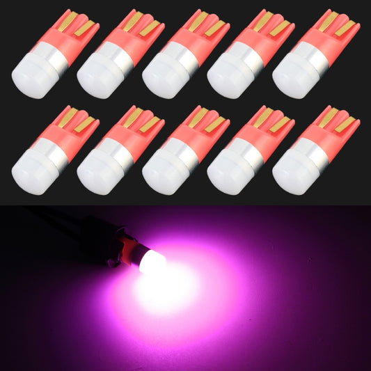 10 PCS T10 / W5W / 168 / 194 DC12V / 0.6W 1LEDs SMD-3030 Car Clearance Light (Pink Light) - Clearance Lights by buy2fix | Online Shopping UK | buy2fix