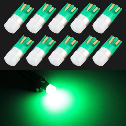 10 PCS T10 / W5W / 168 / 194 DC12V / 0.6W 1LEDs SMD-3030 Car Clearance Light (Green Light) - Clearance Lights by buy2fix | Online Shopping UK | buy2fix