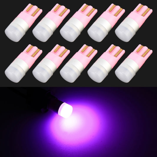 10 PCS T10 / W5W / 168 / 194 DC12V / 0.6W 1LEDs SMD-3030 Car Clearance Light (Purple Light) - Clearance Lights by buy2fix | Online Shopping UK | buy2fix