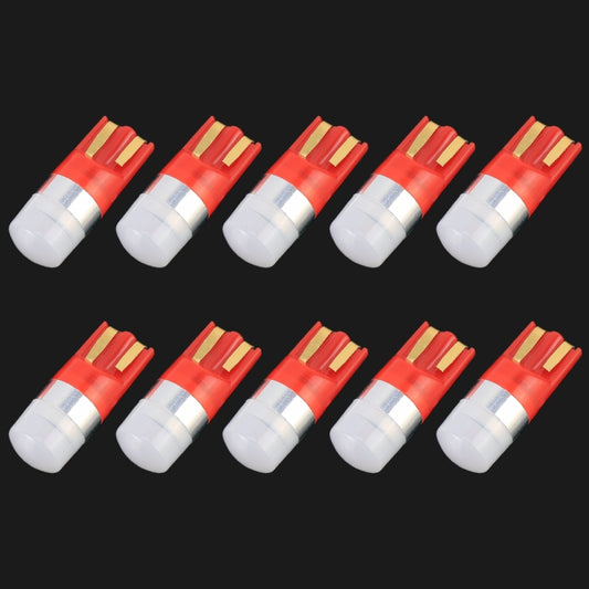 10 PCS T10 / W5W / 168 / 194 DC12V / 0.6W 1LEDs SMD-3030 Car Clearance Light (Red Light) - Clearance Lights by buy2fix | Online Shopping UK | buy2fix