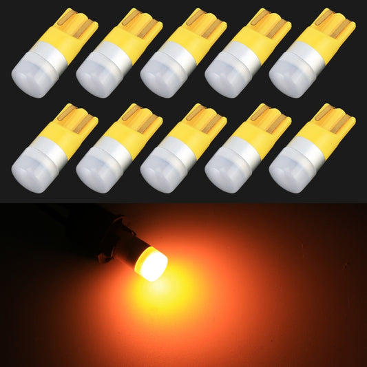 10 PCS T10 / W5W / 168 / 194 DC12V / 0.6W 1LEDs SMD-3030 Car Clearance Light (Yellow Light) - Clearance Lights by buy2fix | Online Shopping UK | buy2fix