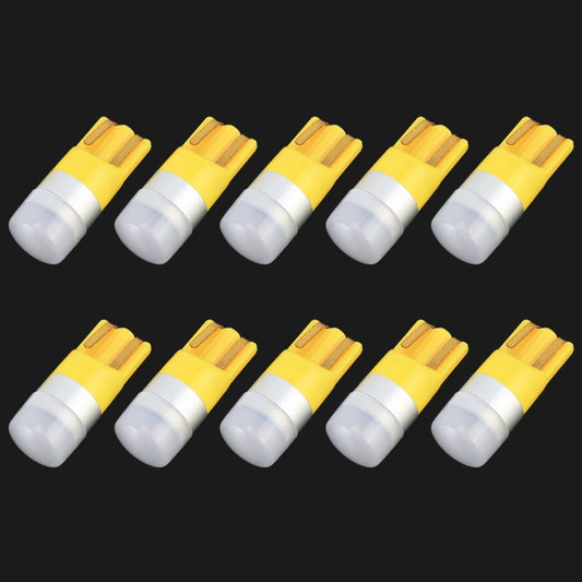 10 PCS T10 / W5W / 168 / 194 DC12V / 0.6W 1LEDs SMD-3030 Car Clearance Light (Yellow Light) - Clearance Lights by buy2fix | Online Shopping UK | buy2fix