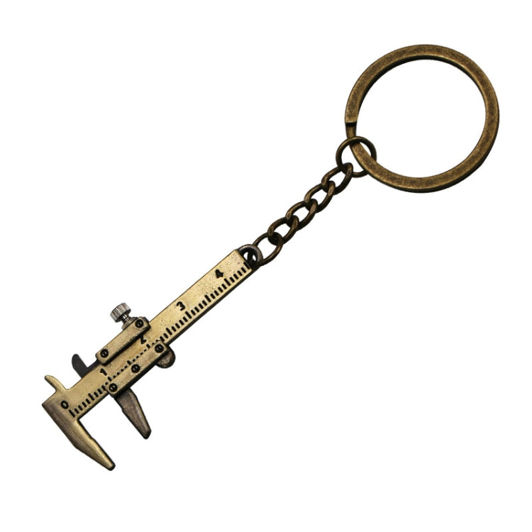 5 PCS Mini Vernier Caliper Keychain Key Rings (Bronze) by buy2fix