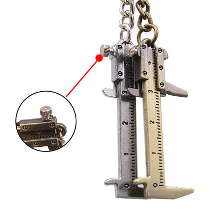5 PCS Mini Vernier Caliper Keychain Key Rings (Bronze) by buy2fix