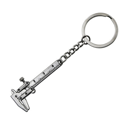 5 PCS Mini Vernier Caliper Keychain Key Rings(Silver) by buy2fix