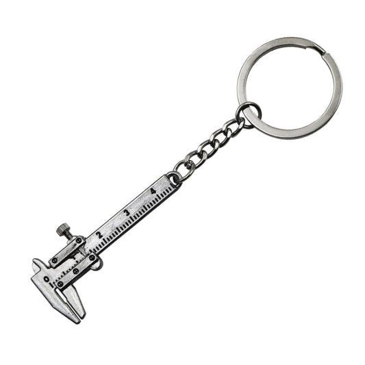 5 PCS Mini Vernier Caliper Keychain Key Rings(Silver) by buy2fix