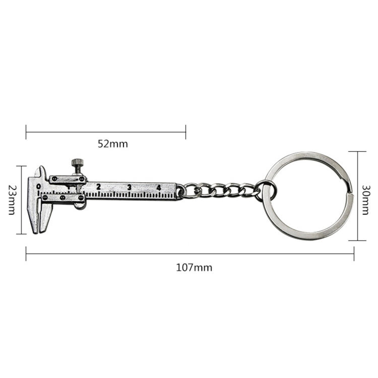 5 PCS Mini Vernier Caliper Keychain Key Rings(Silver) by buy2fix