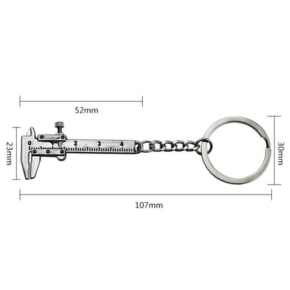 5 PCS Mini Vernier Caliper Keychain Key Rings(Silver) by buy2fix