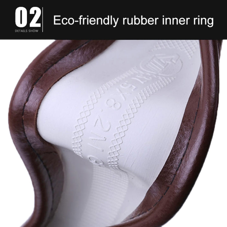 Universal Car Genuine Leather Pinhole Steering Wheel Cover, Diameter: 38cm(Grey) by buy2fix