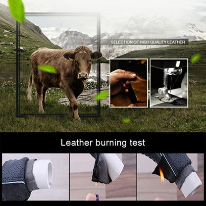 Universal Car Genuine Leather Pinhole Steering Wheel Cover, Diameter: 38cm(Grey) by buy2fix