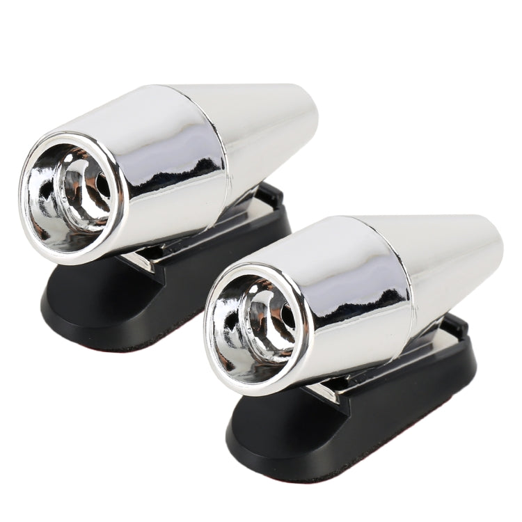 Pair Car ABS Deer Alert Sound Alarm Ultrasonic Wind Power Animal Repeller(Black Silver) - Others by buy2fix | Online Shopping UK | buy2fix