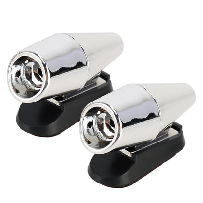 Pair Car ABS Deer Alert Sound Alarm Ultrasonic Wind Power Animal Repeller(Black Silver) - Others by buy2fix | Online Shopping UK | buy2fix
