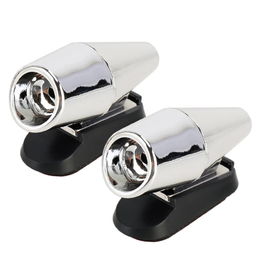 Pair Car ABS Deer Alert Sound Alarm Ultrasonic Wind Power Animal Repeller(Black Silver) - Others by buy2fix | Online Shopping UK | buy2fix