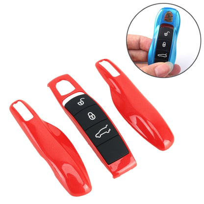 Car Plastic Key Shell Key Case for Porsche (Red) - Car Key Cases by buy2fix | Online Shopping UK | buy2fix
