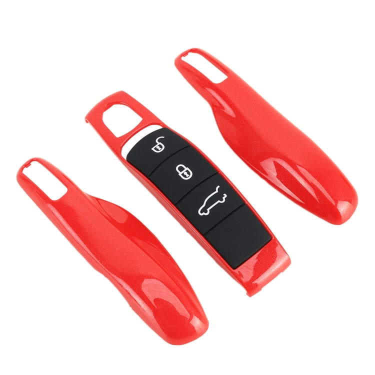 Car Plastic Key Shell Key Case for Porsche (Red) - Car Key Cases by buy2fix | Online Shopping UK | buy2fix