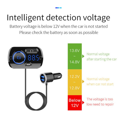 BC49BQ Car Digital Radio Receiver Bluetooth MP3 Player FM Transmitter Voice Assistant QC3.0 Quick Charger by buy2fix