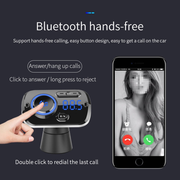 BC49BQ Car Digital Radio Receiver Bluetooth MP3 Player FM Transmitter Voice Assistant QC3.0 Quick Charger by buy2fix