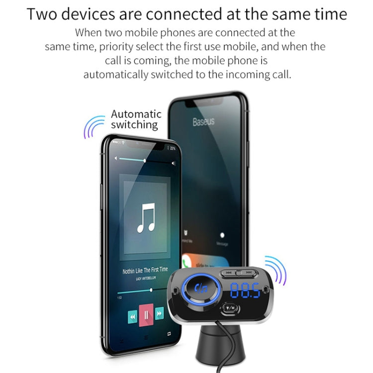 BC49BQ Car Digital Radio Receiver Bluetooth MP3 Player FM Transmitter Voice Assistant QC3.0 Quick Charger by buy2fix