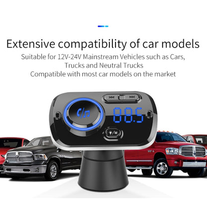 BC49BQ Car Digital Radio Receiver Bluetooth MP3 Player FM Transmitter Voice Assistant QC3.0 Quick Charger by buy2fix