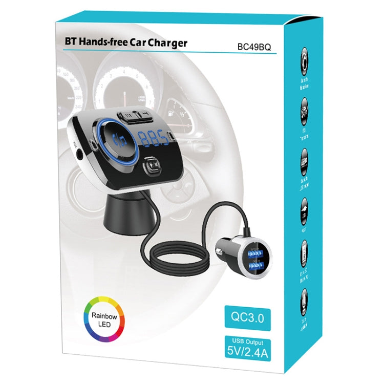 BC49BQ Car Digital Radio Receiver Bluetooth MP3 Player FM Transmitter Voice Assistant QC3.0 Quick Charger by buy2fix