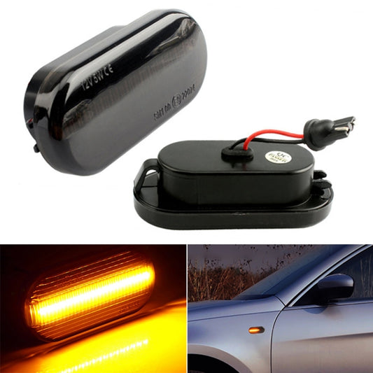2 PCS D12V / 5W Car LED Leaf Board Side Flowing Water Turn Signal Light for Volkswagen(Black) - Arrow Turn Lights by buy2fix | Online Shopping UK | buy2fix