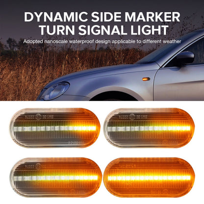 2 PCS D12V / 5W Car LED Leaf Board Side Flowing Water Turn Signal Light for Volkswagen(Transparent) - Arrow Turn Lights by buy2fix | Online Shopping UK | buy2fix