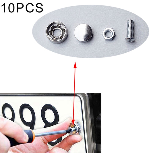 10 Sets Anti-theft Screws Car License Plate Bolts Frame Screws - Nuts & Bolts by buy2fix | Online Shopping UK | buy2fix