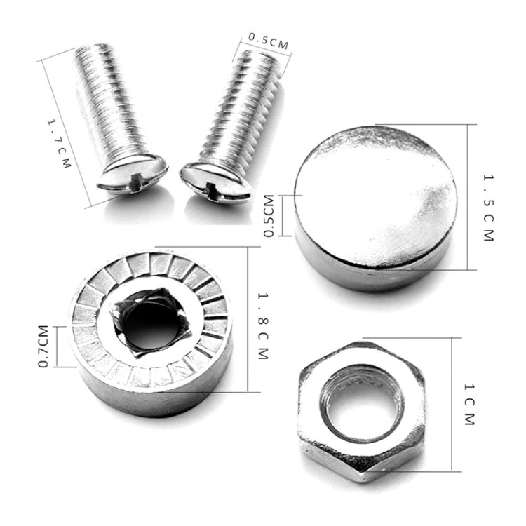 10 Sets Anti-theft Screws Car License Plate Bolts Frame Screws - Nuts & Bolts by buy2fix | Online Shopping UK | buy2fix