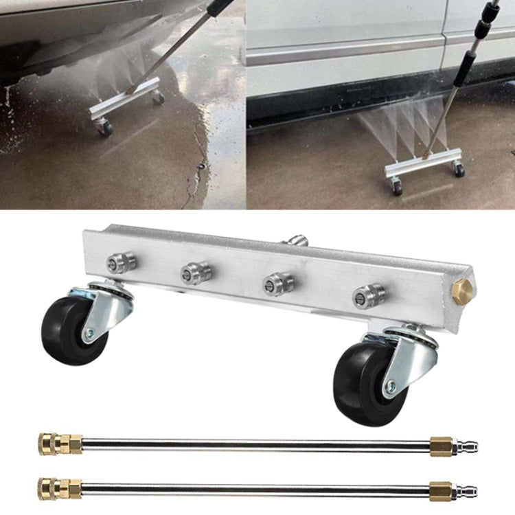 Car Body Chassis Car High Pressure Washing Machine Car Bottom Water Washing Machine 4 Nozzle Cleaner Set, Extension Rod Length: 34cm by buy2fix
