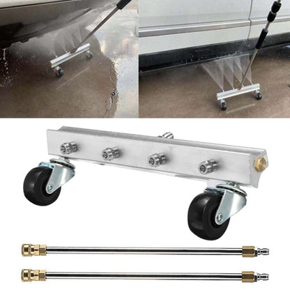 Car Body Chassis Car High Pressure Washing Machine Car Bottom Water Washing Machine 4 Nozzle Cleaner Set, Extension Rod Length: 34cm by buy2fix