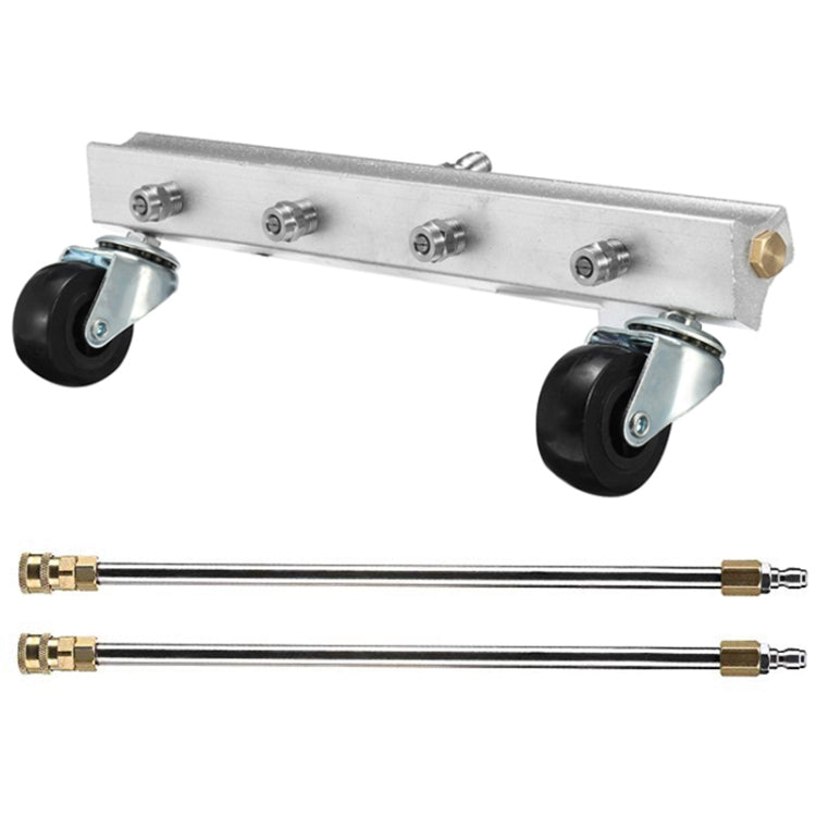 Car Body Chassis Car High Pressure Washing Machine Car Bottom Water Washing Machine 4 Nozzle Cleaner Set, Extension Rod Length: 34cm by buy2fix